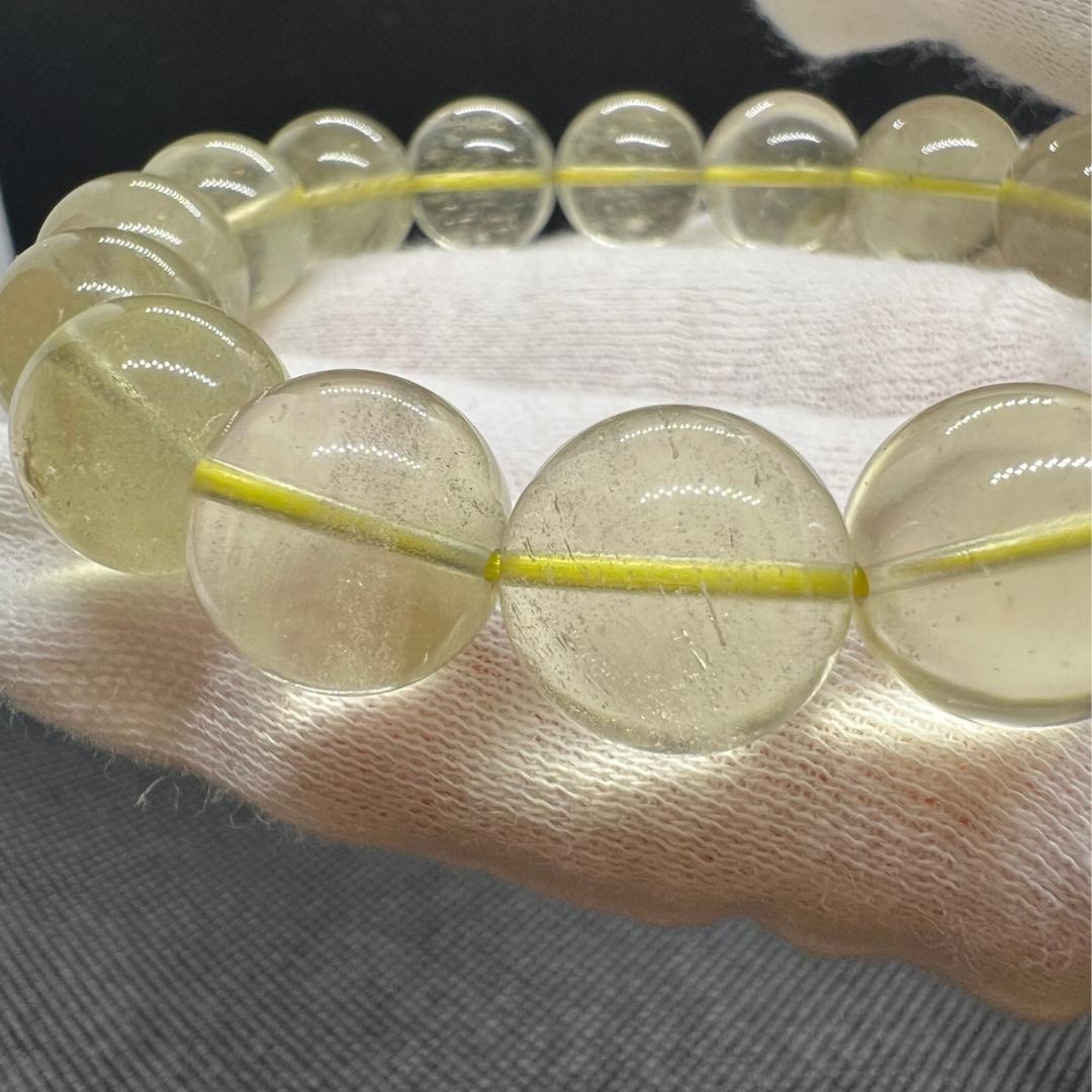 【超希少石】天然リビアングラスシンプルブレスレット※鑑定書付き