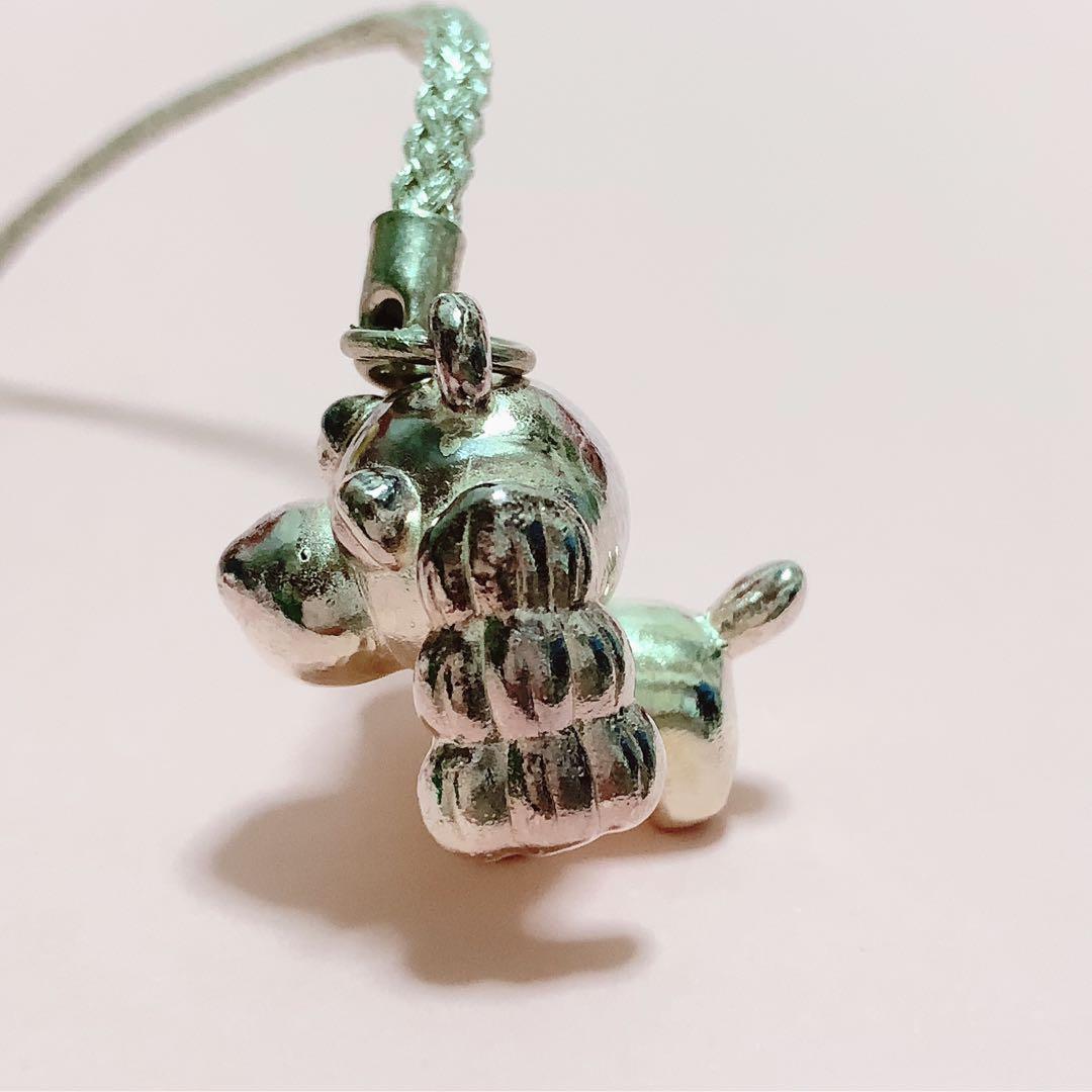 お茶犬 コーヒー犬 純銀ストラップ シルバー - メルカリ