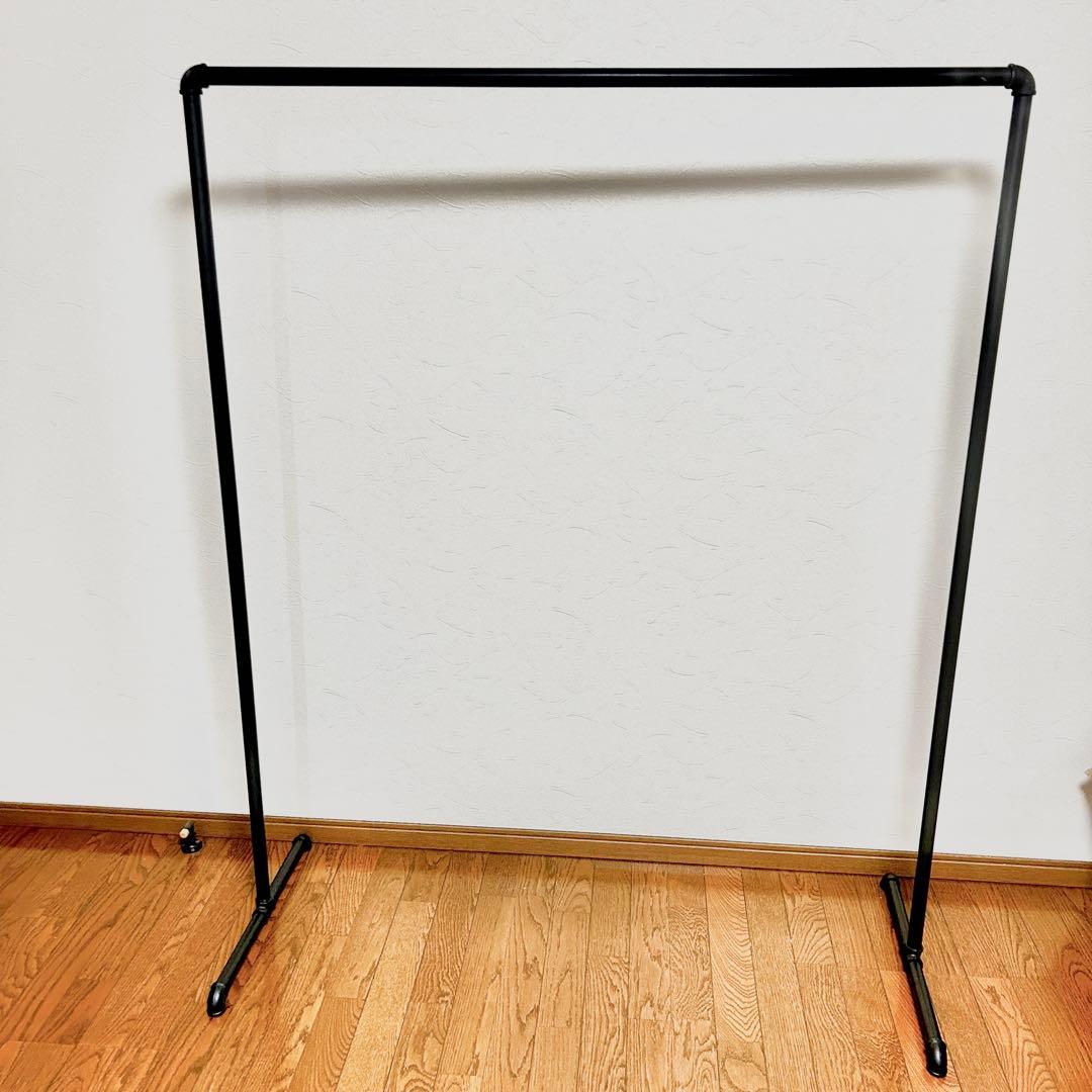 アイアンハンガーラック 150×120 黒 ブラック ラック パイプ ガス管