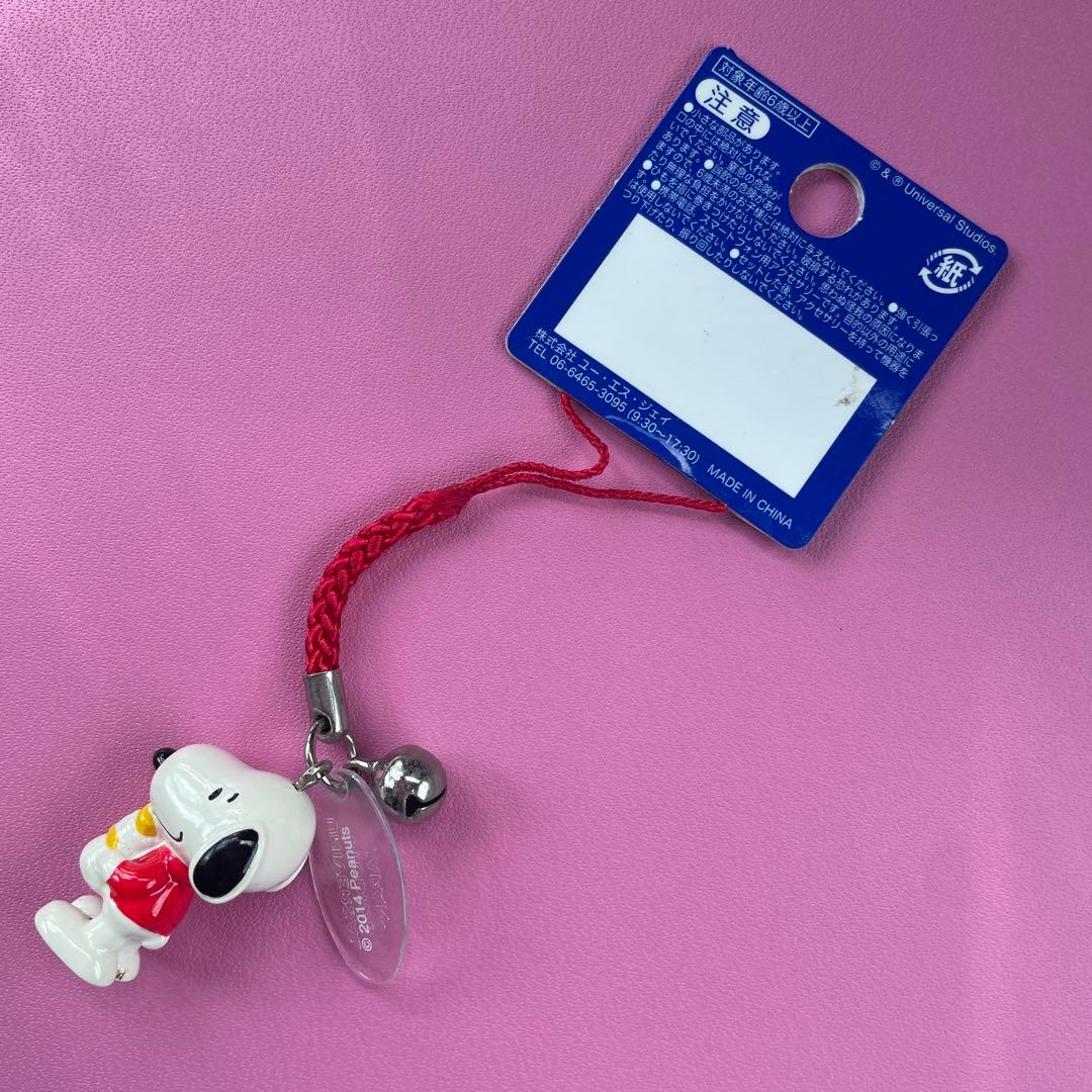 希少　スヌーピー 雪だるま　ユニバ　ストラップ　平成　レトロ