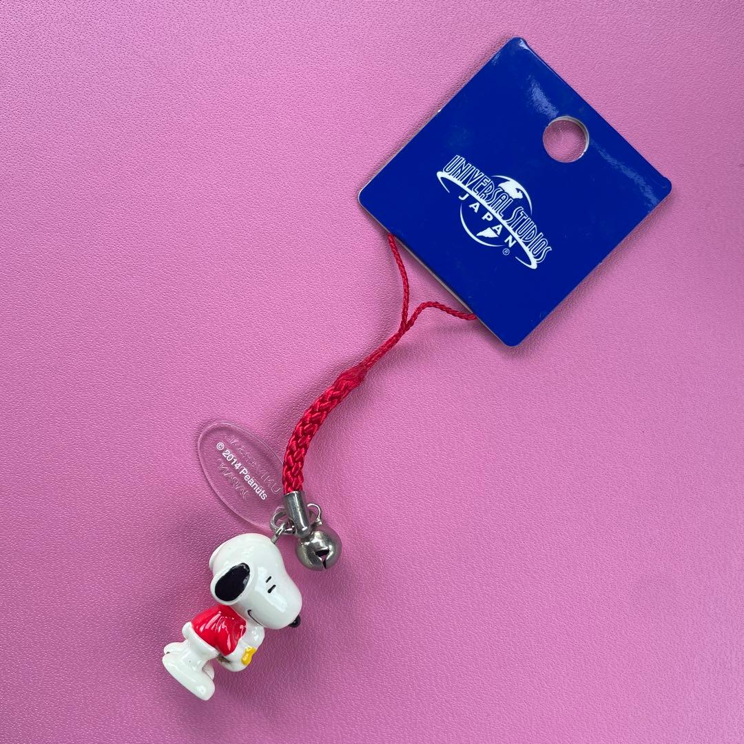 希少　スヌーピー 雪だるま　ユニバ　ストラップ　平成　レトロ