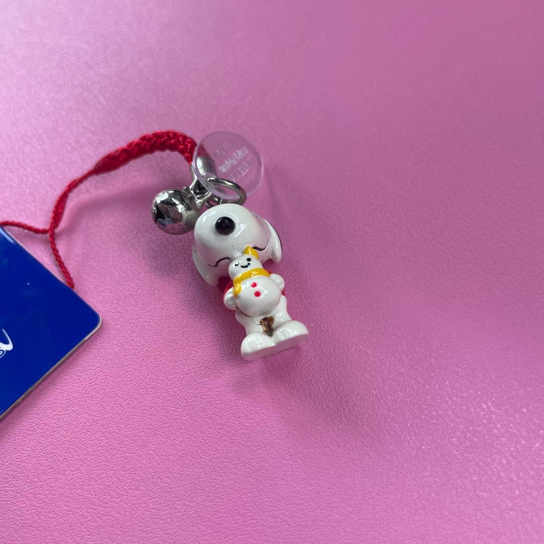 希少　スヌーピー 雪だるま　ユニバ　ストラップ　平成　レトロ