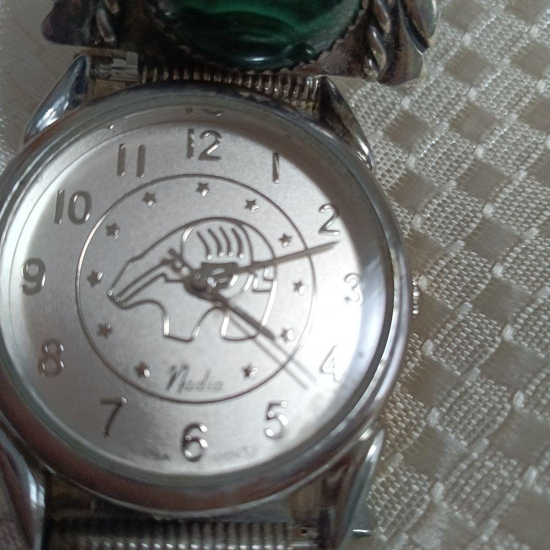 シルバー マラカイト 腕時計