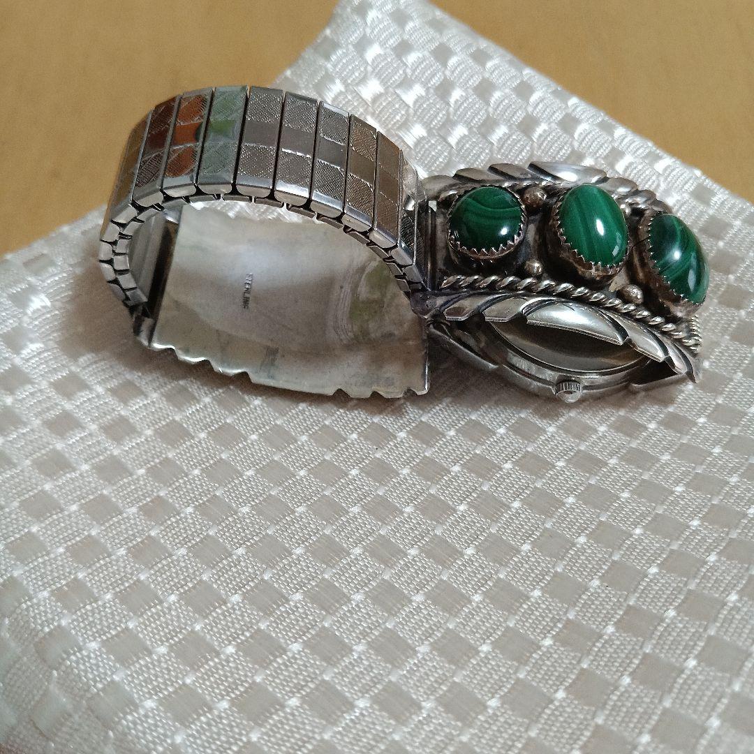 シルバー マラカイト 腕時計