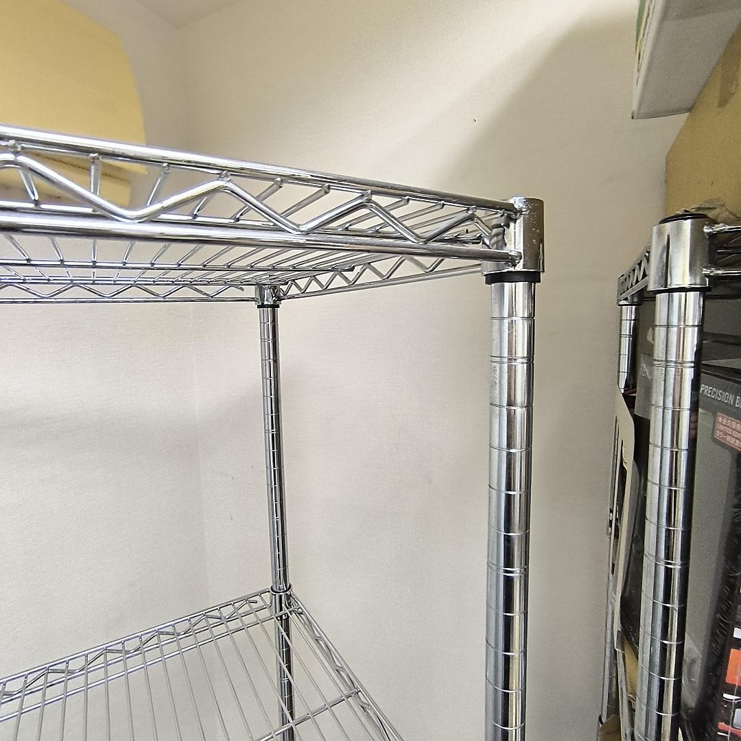幅90cm　スチールラック 4段 シルバー 値引き交渉可
