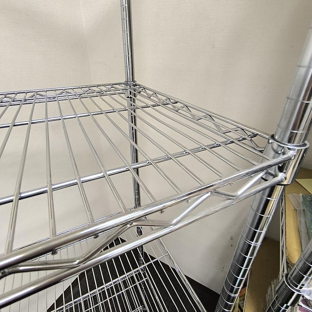 幅90cm　スチールラック 4段 シルバー 値引き交渉可