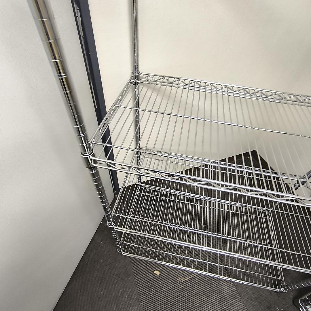 幅90cm　スチールラック 4段 シルバー 値引き交渉可