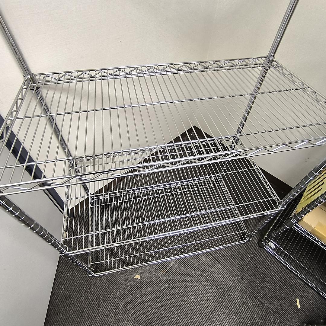 幅90cm　スチールラック 4段 シルバー 値引き交渉可