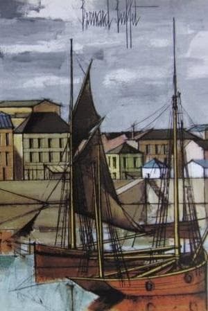 ベルナール・ビュッフェ「Les Sables d'Olonne,le port」 - メルカリ