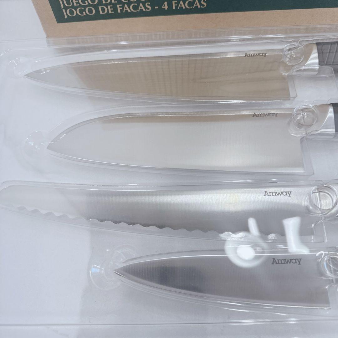 新品未使用品 Amway キッチンナイフセット 4本 包丁 アムウェイ