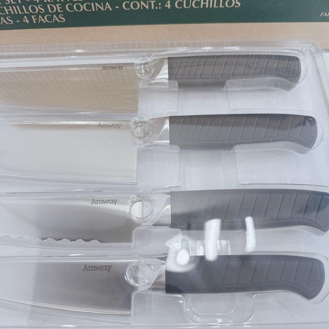 新品未使用品 Amway キッチンナイフセット 4本 包丁 アムウェイ