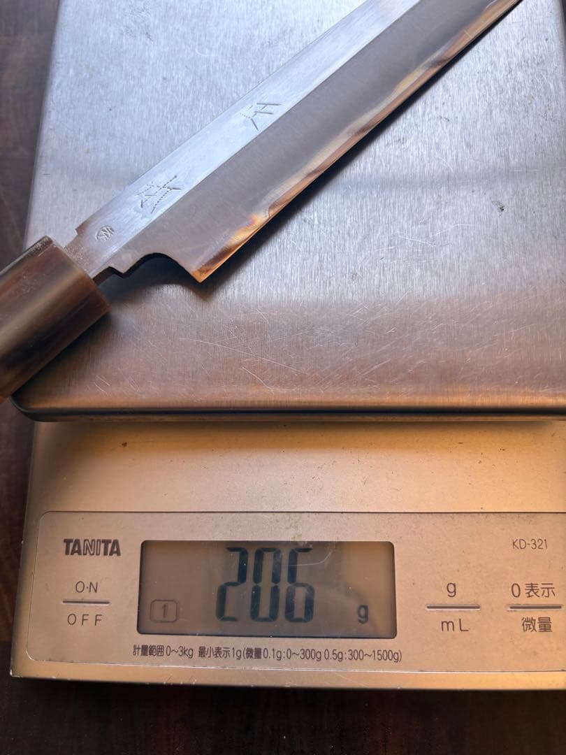 正本　築地　霞　柳刃　330mm 尺一　包丁　白鋼　和包丁　研ぎ済　刺身