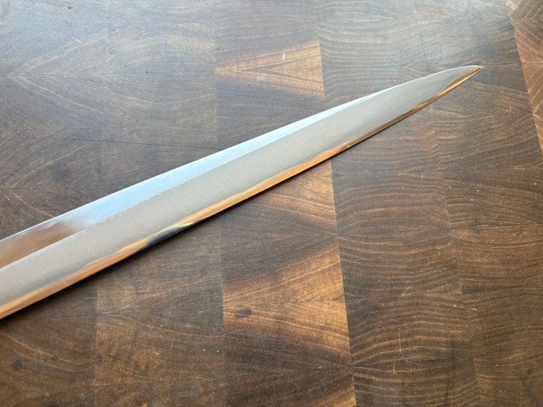 正本　築地　霞　柳刃　330mm 尺一　包丁　白鋼　和包丁　研ぎ済　刺身