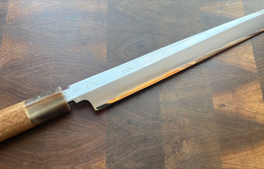 正本　築地　霞　柳刃　330mm 尺一　包丁　白鋼　和包丁　研ぎ済　刺身