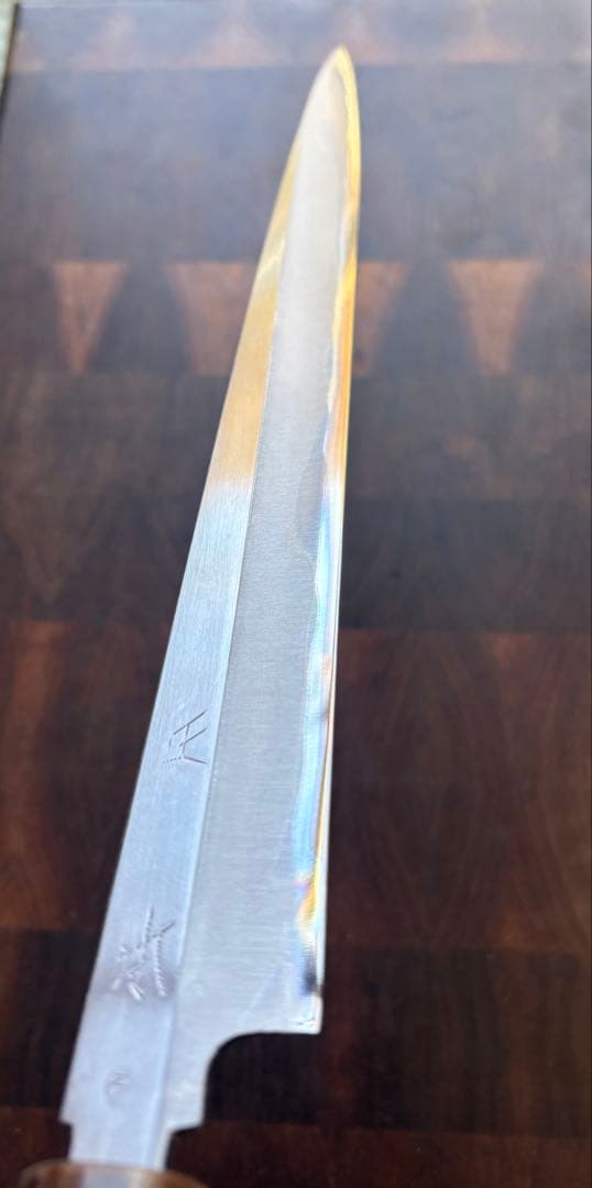 正本　築地　霞　柳刃　330mm 尺一　包丁　白鋼　和包丁　研ぎ済　刺身