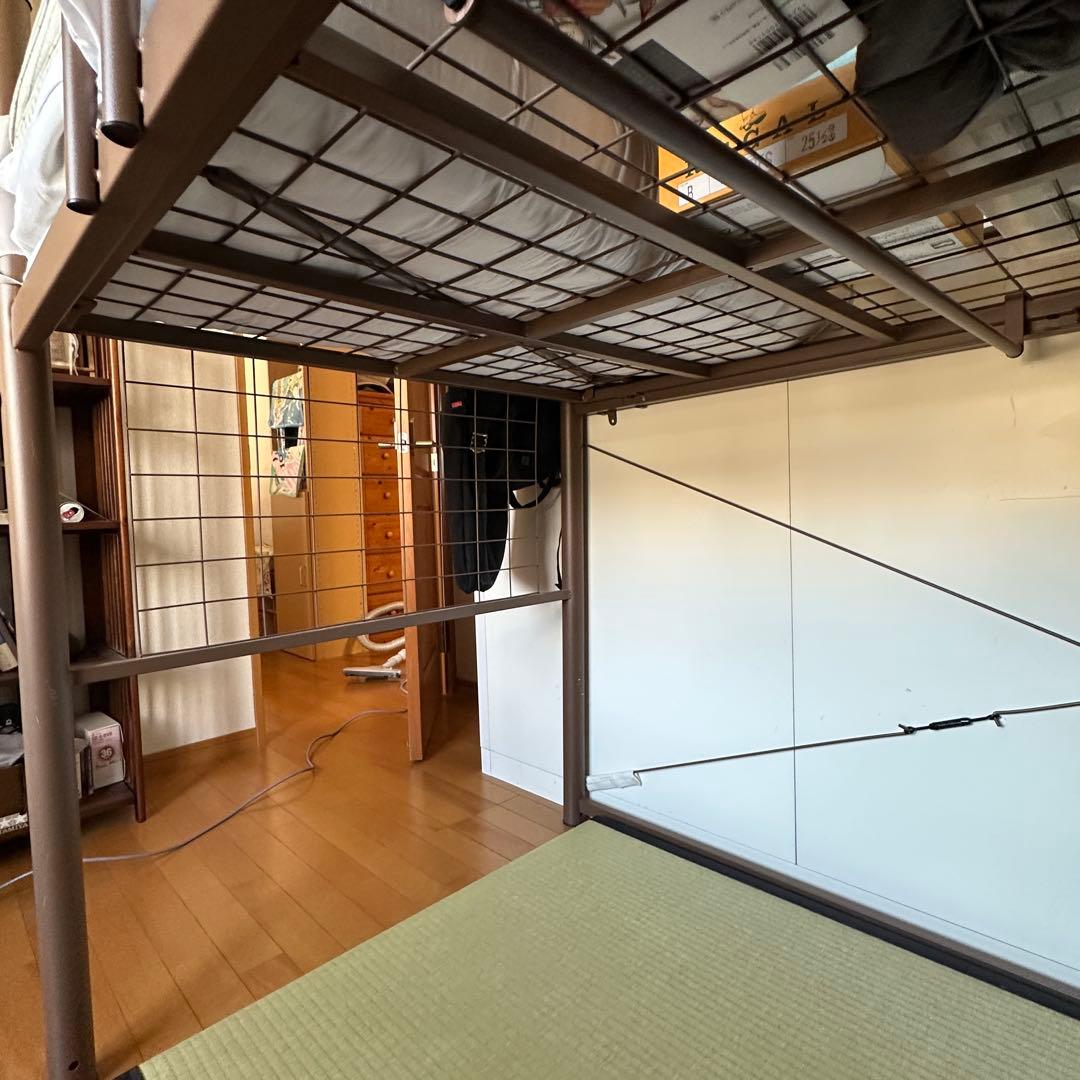 パイプベット　ブラウン　机下に置けます。説明書付　4段階　引き取りお願いします。