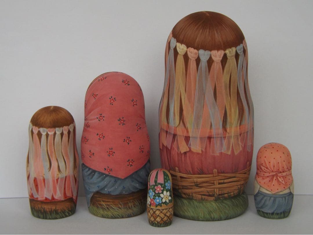 雑貨☆イースター『Easterヒヨコ』マトリョーシカ(5P)エレナ作