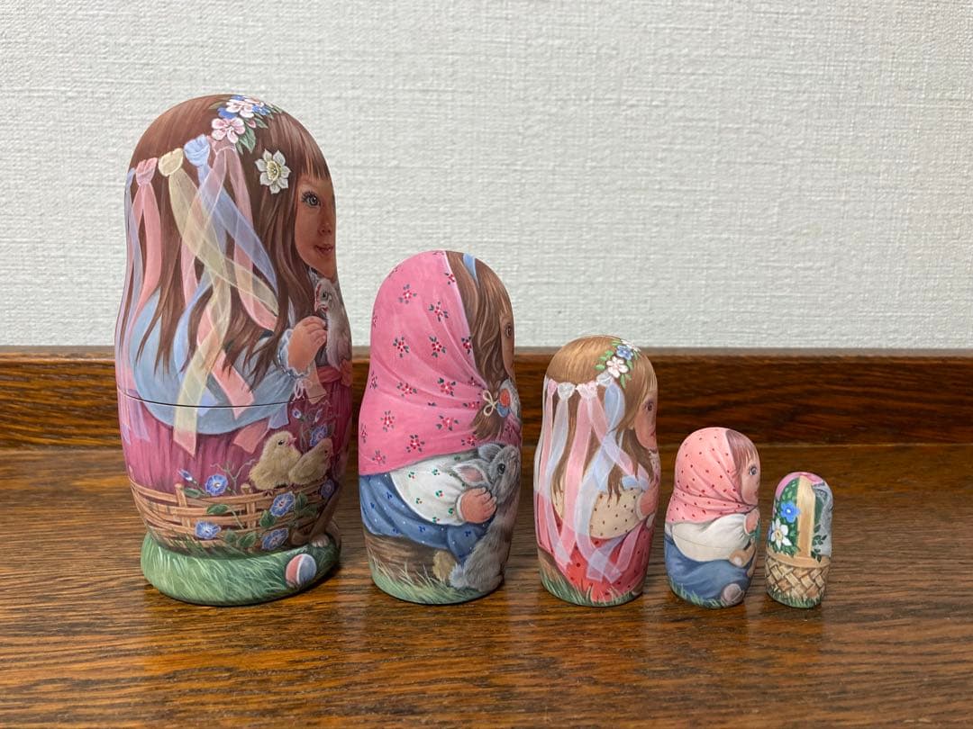 雑貨☆イースター『Easterヒヨコ』マトリョーシカ(5P)エレナ作