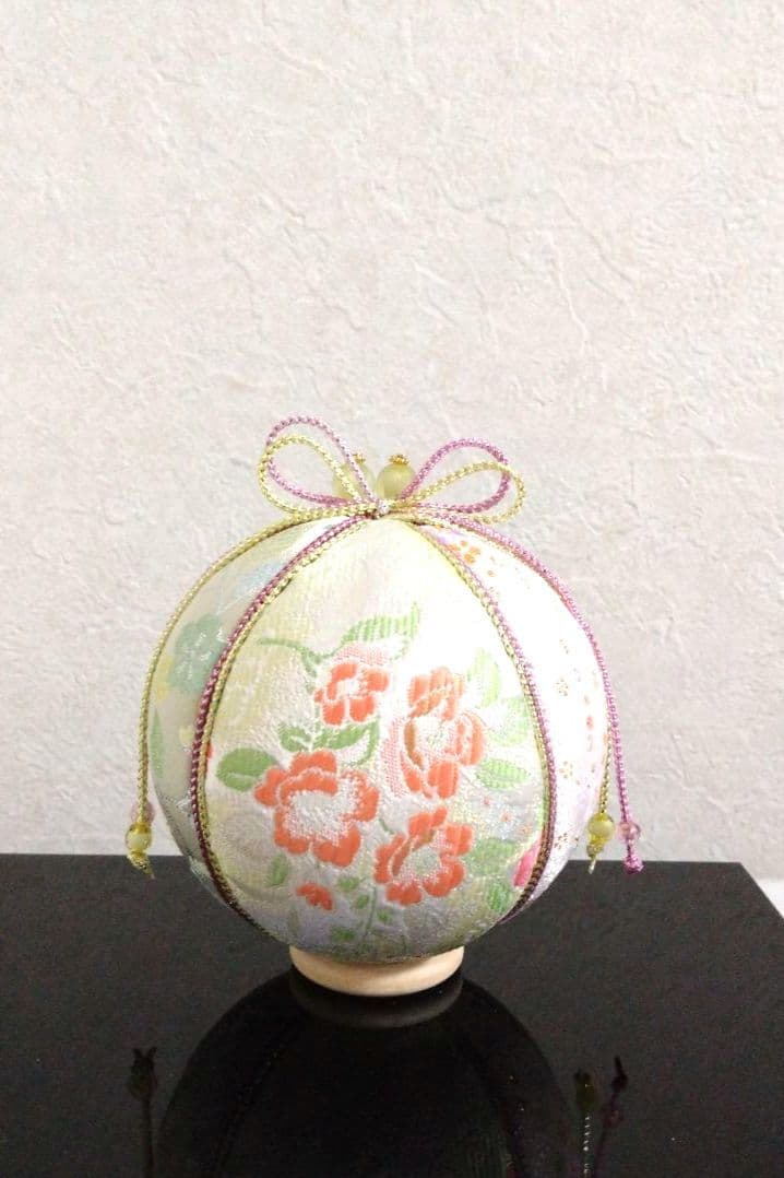 手鞠 手毬 てまり 刺繍シマエナガ 鳥 No.163 ハンドメイド