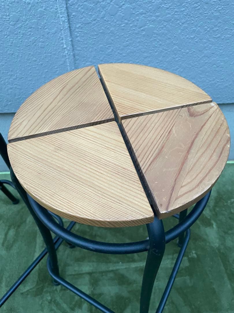 廃盤　2脚セット　希少モデル　IKEA AGNE スツール　椅子　パイン無垢材