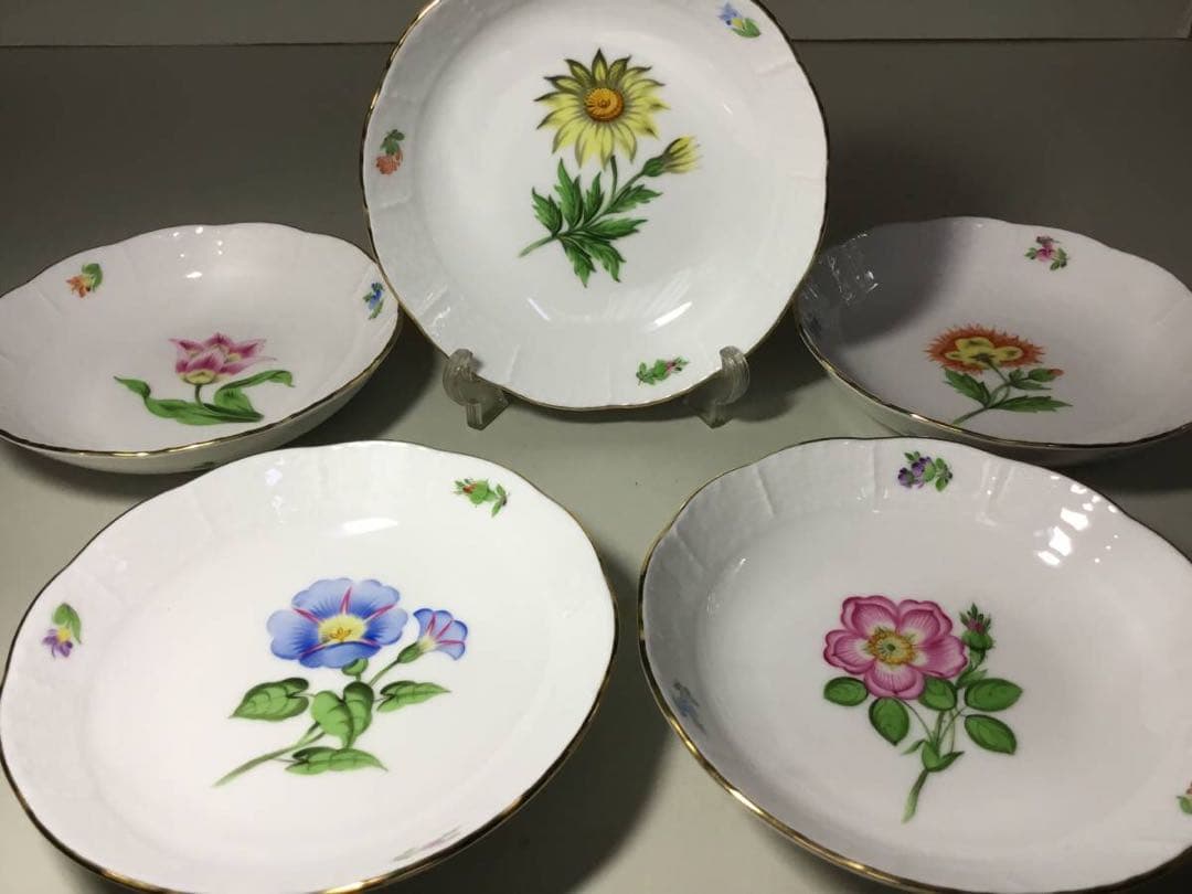 ヘレンド◆グスターブ フルーツボウル×5 ◆Herend 小鉢 花 フラワー