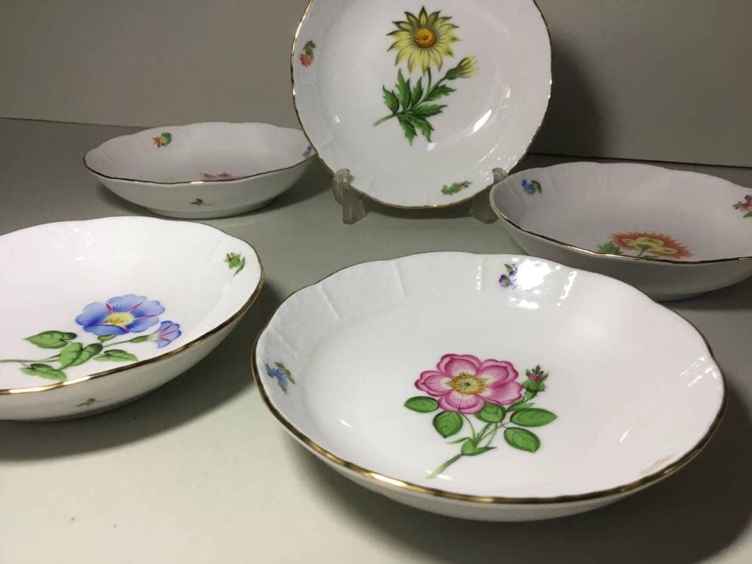 ヘレンド◆グスターブ フルーツボウル×5 ◆Herend 小鉢 花 フラワー