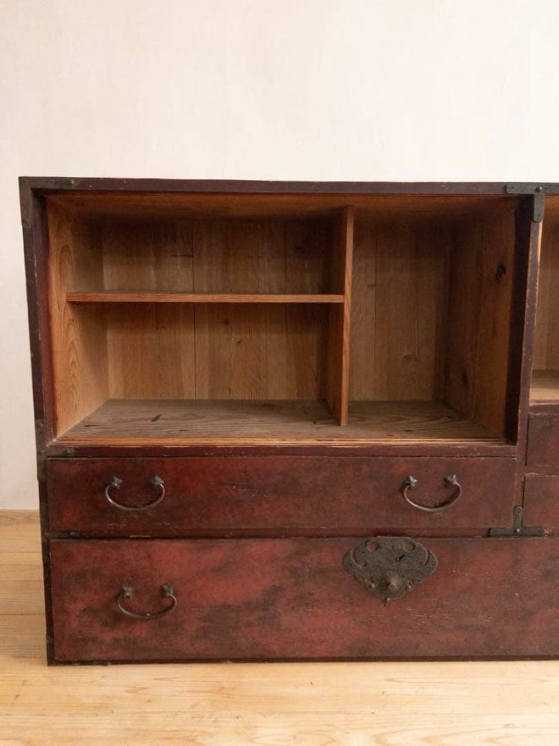 収納棚　飾り棚　ディスプレイ棚　木製　古道具　古家具　ビンテージ　アンティーク