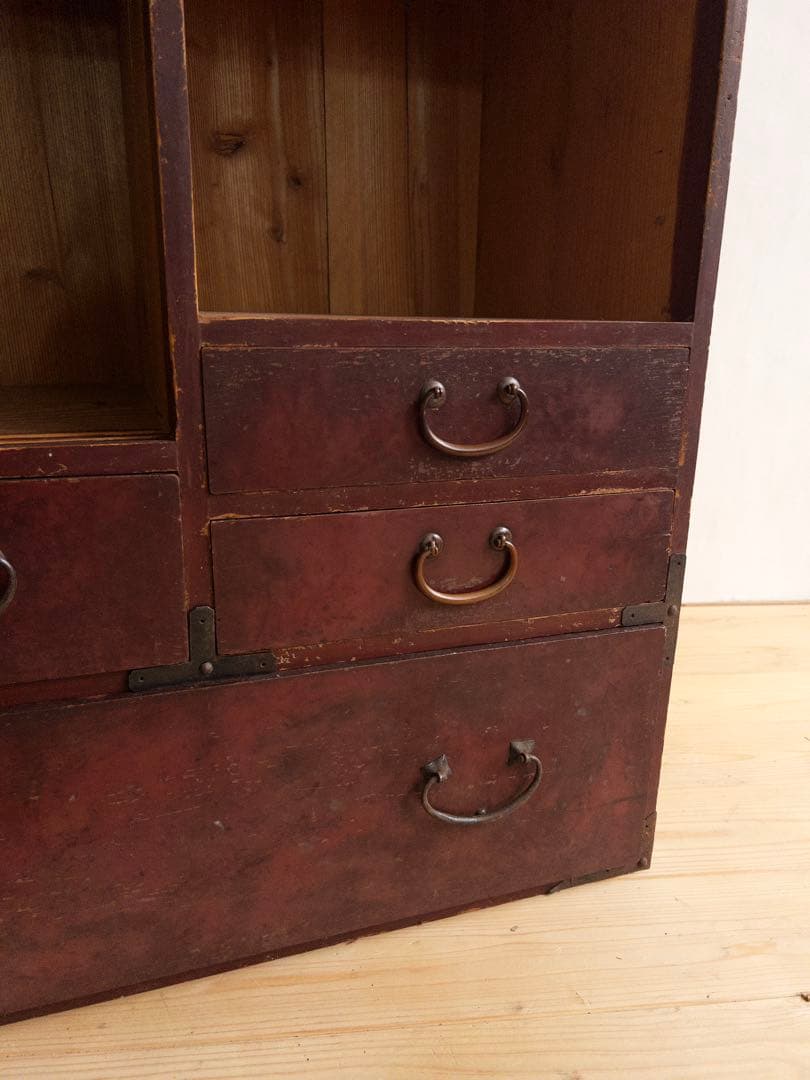 収納棚　飾り棚　ディスプレイ棚　木製　古道具　古家具　ビンテージ　アンティーク