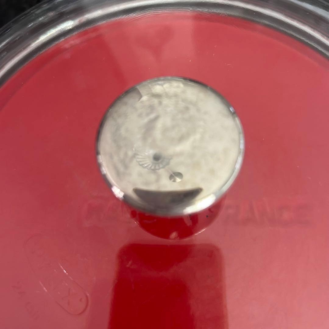 ストウブニダベイユ24cm チェリー ドームガラス蓋付き