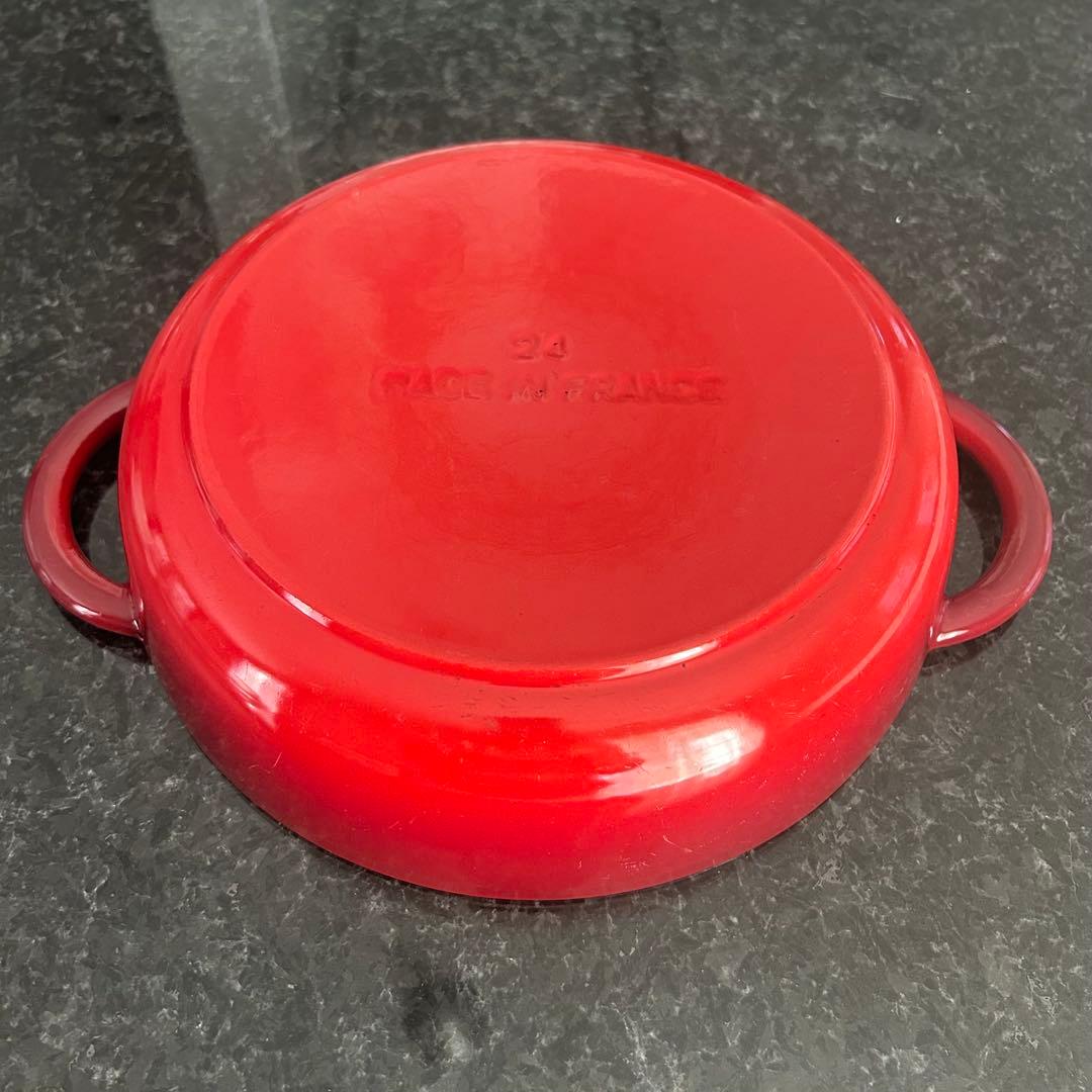 ストウブニダベイユ24cm チェリー ドームガラス蓋付き