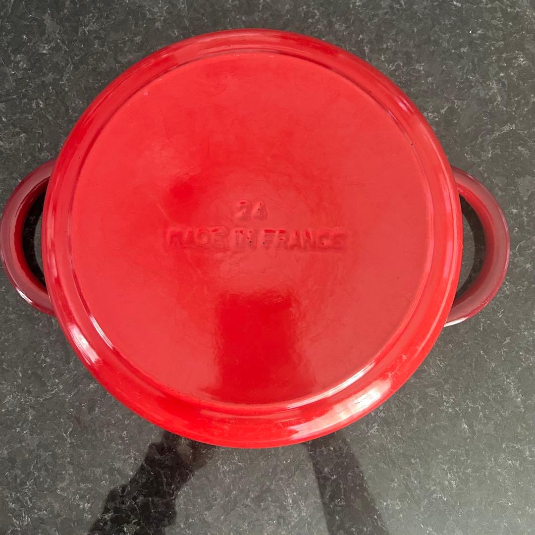 ストウブニダベイユ24cm チェリー ドームガラス蓋付き