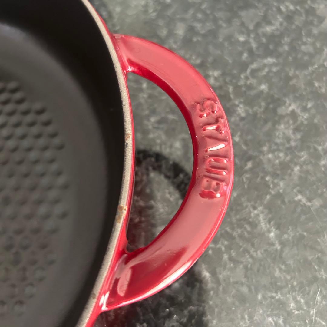 ストウブニダベイユ24cm チェリー ドームガラス蓋付き