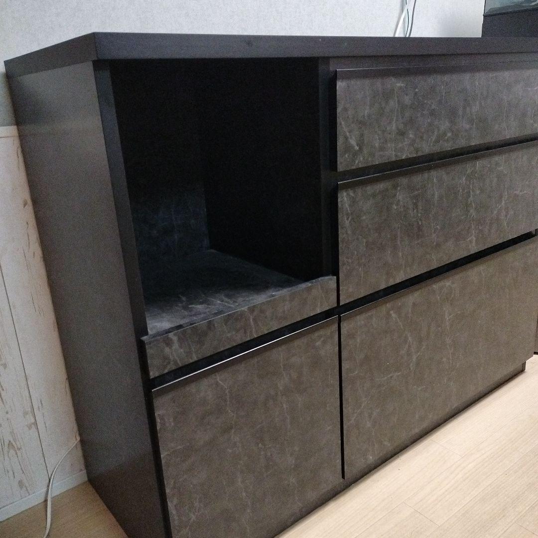 ダークグレー 食器棚・キッチンカウンター