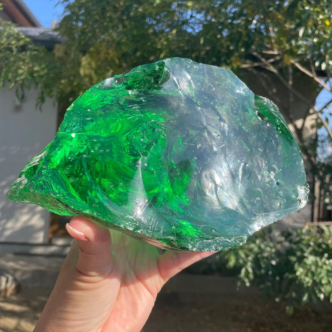 お値下げ　アンダラクリスタル　希少　グリーンアップル　インドネシア産　3267g