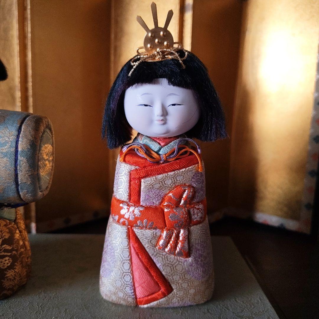雛人形 木目込み人形 ＊金屏風 雪洞 台座セット＊ お雛様 清峯作
