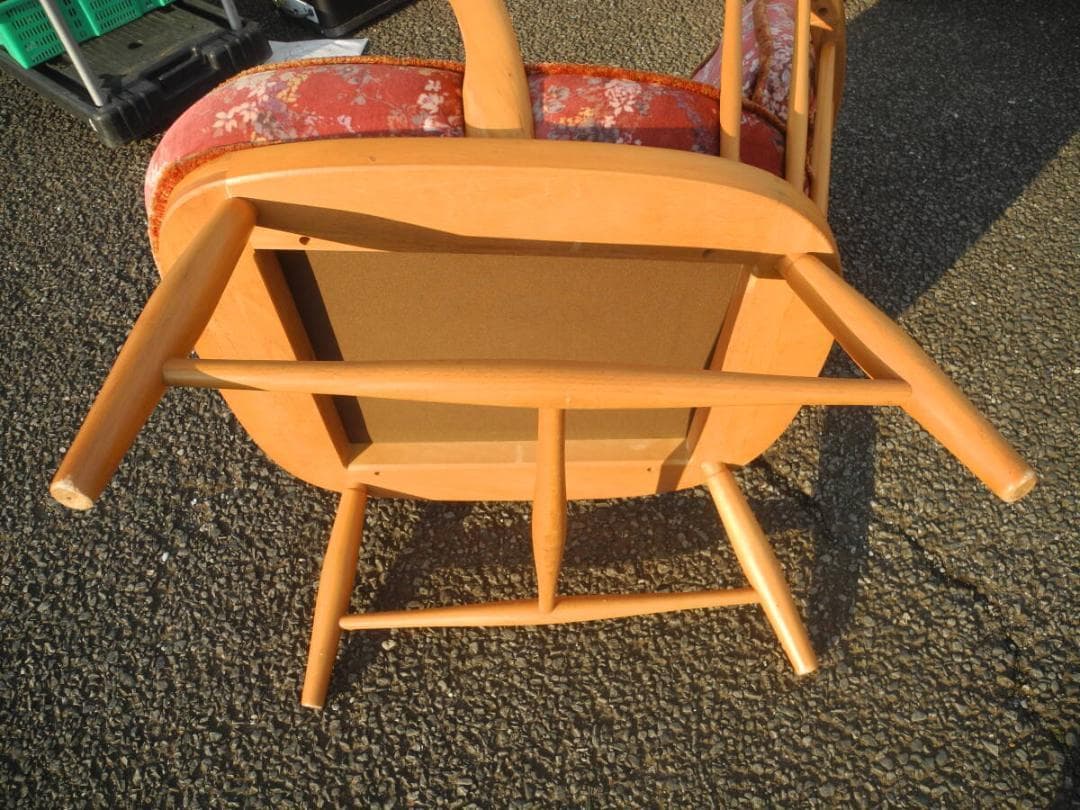 こ*う様 C15２）キツツキマークの飛騨産業　アームチェア／旧ロゴ　ヴィンテージ