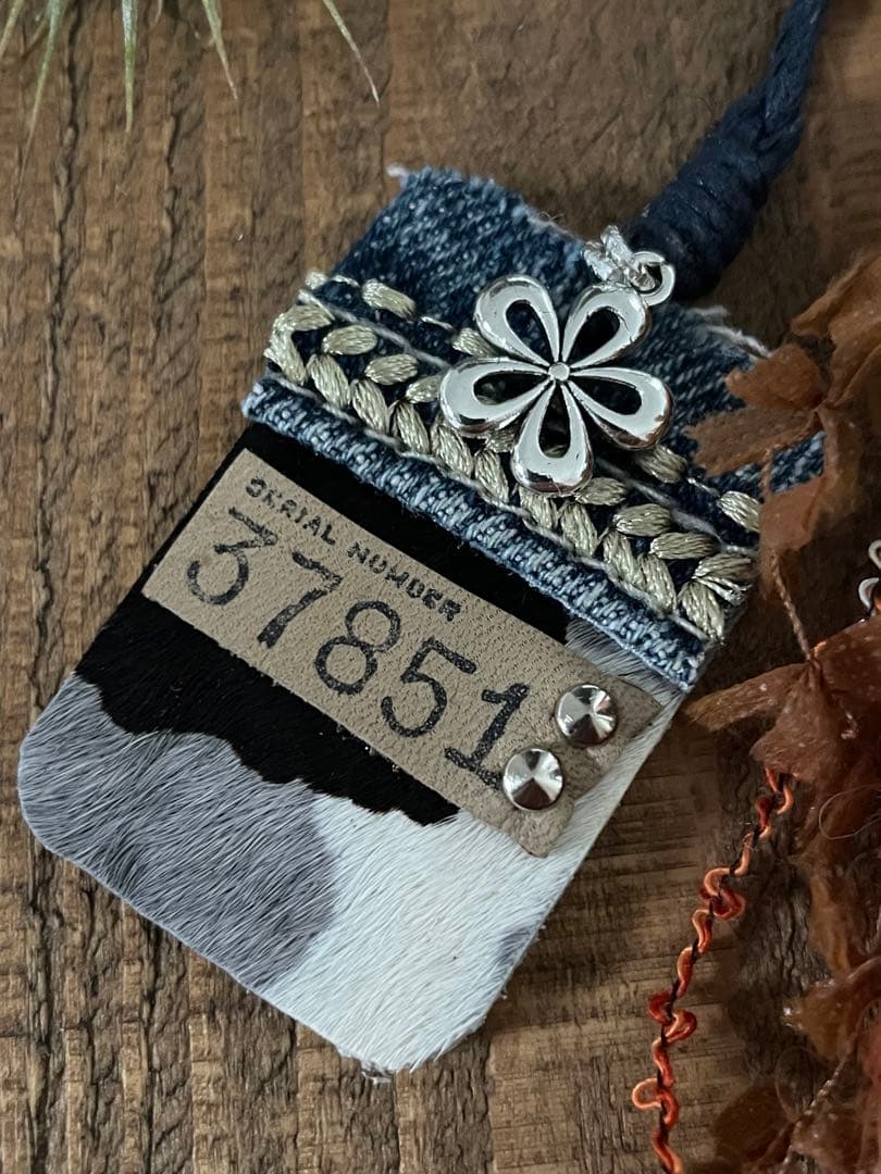 No.37デニム×ハラコタグ☺︎チャーム✨③