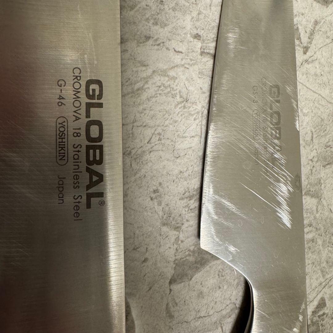 GLOBAL 包丁セット G-46 GS-3 三徳包丁　ペティーナイフ