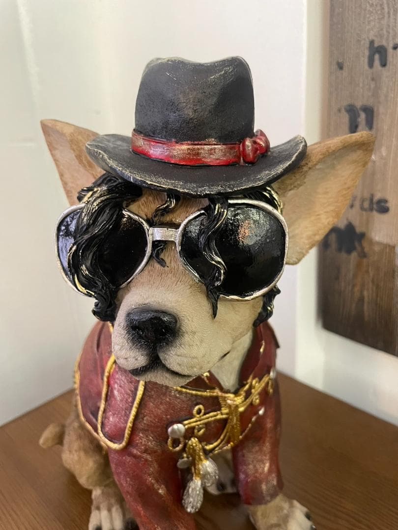 マイケルジャクソン犬　置物　オブジェ　犬　ワンちゃん　飾り　イヌ　いぬ　ドッグ