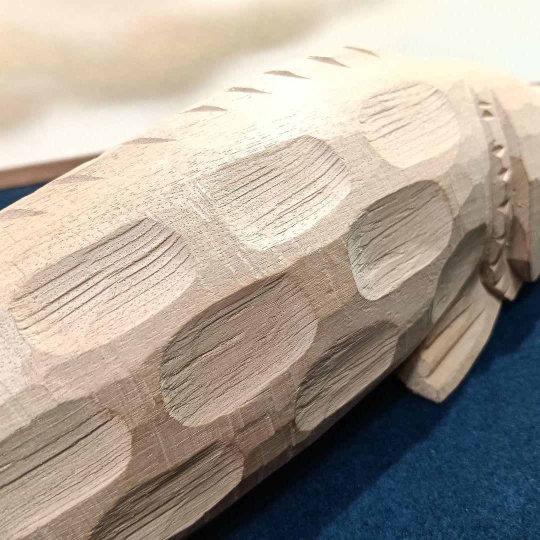 AO59 横山一夢作 井波彫刻 鯉 木彫彫刻 共箱 共布 略歴 栞 木芸