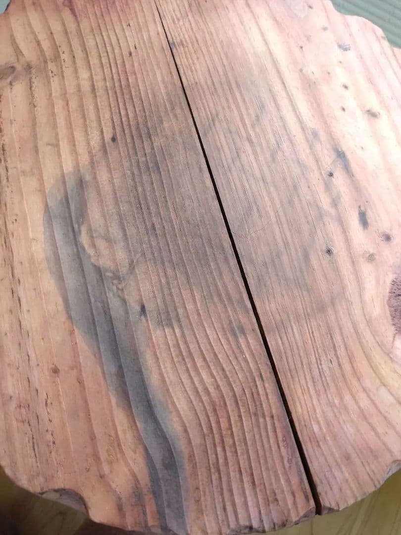 アンティーク 木製 サイドテーブル 花台 ■ビンテージ インテリア レトロ