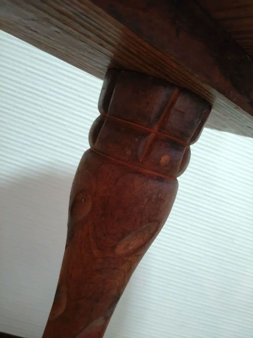 アンティーク 木製 サイドテーブル 花台 ■ビンテージ インテリア レトロ