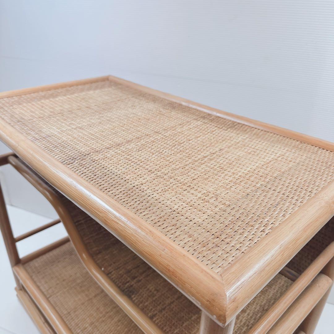 k1809 激レア ラタン 籐家具 籐 棚 和風 入手困難 希少品