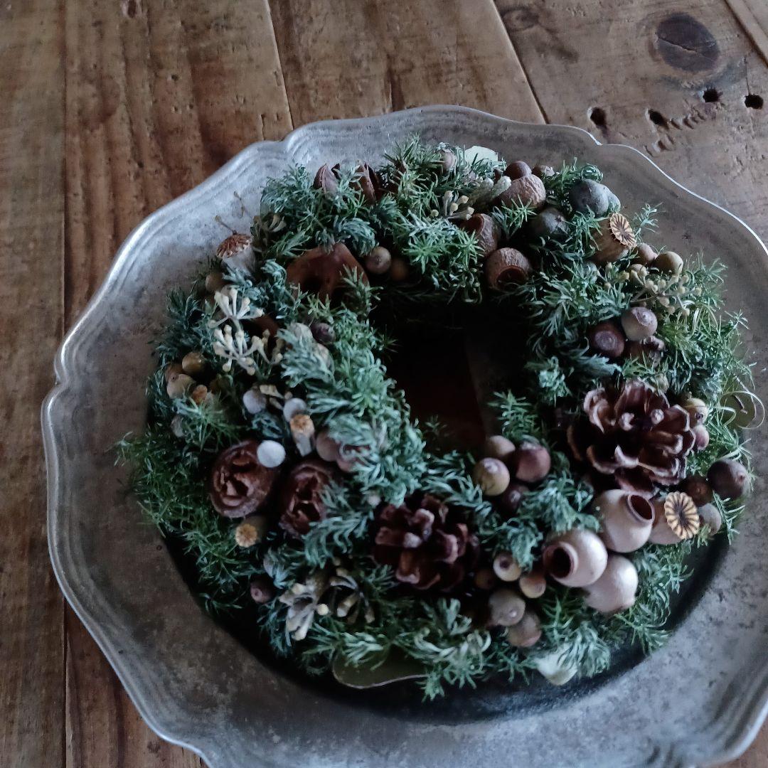 【魔女の棲む森 ～木の実と休日～】ドライフラワー リース クリスマスリース