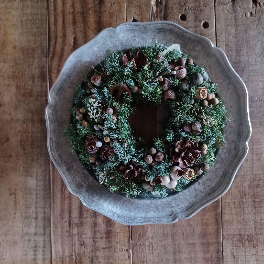 【魔女の棲む森 ～木の実と休日～】ドライフラワー リース クリスマスリース