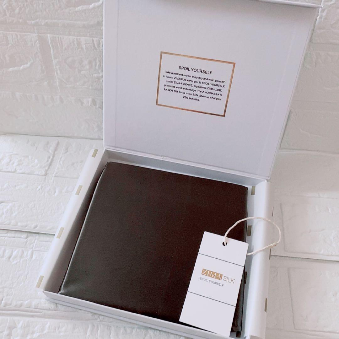 53★Zimasilk 100%ピュアシルク枕カバー1枚 両面19匁シルク