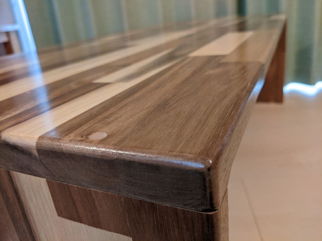 アカシアのローテーブル幅100㎝×奥行45㎝×高37㎝［机　デスク　リビング］