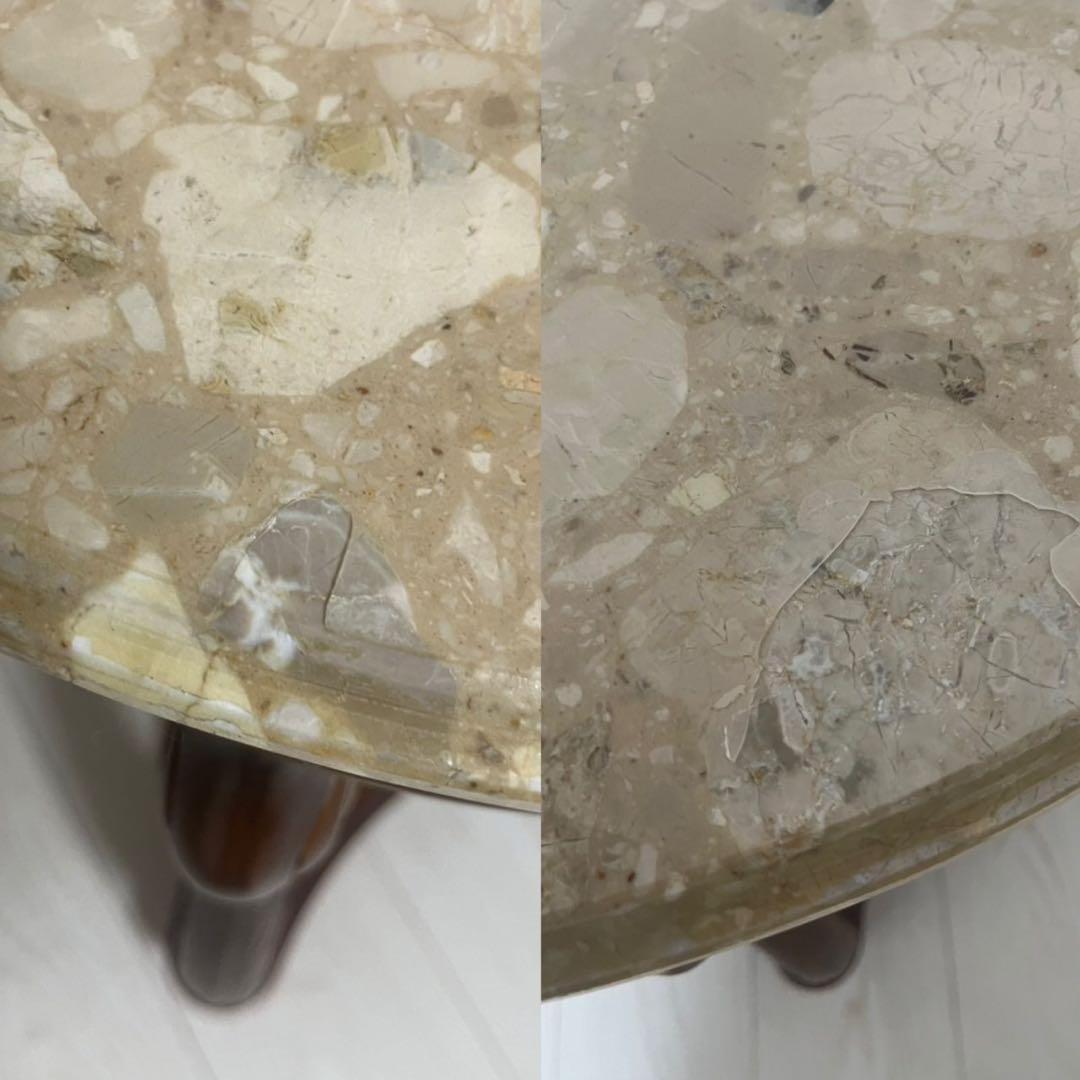 イタリア製アンティーク大理石花台サイドテーブル猫脚