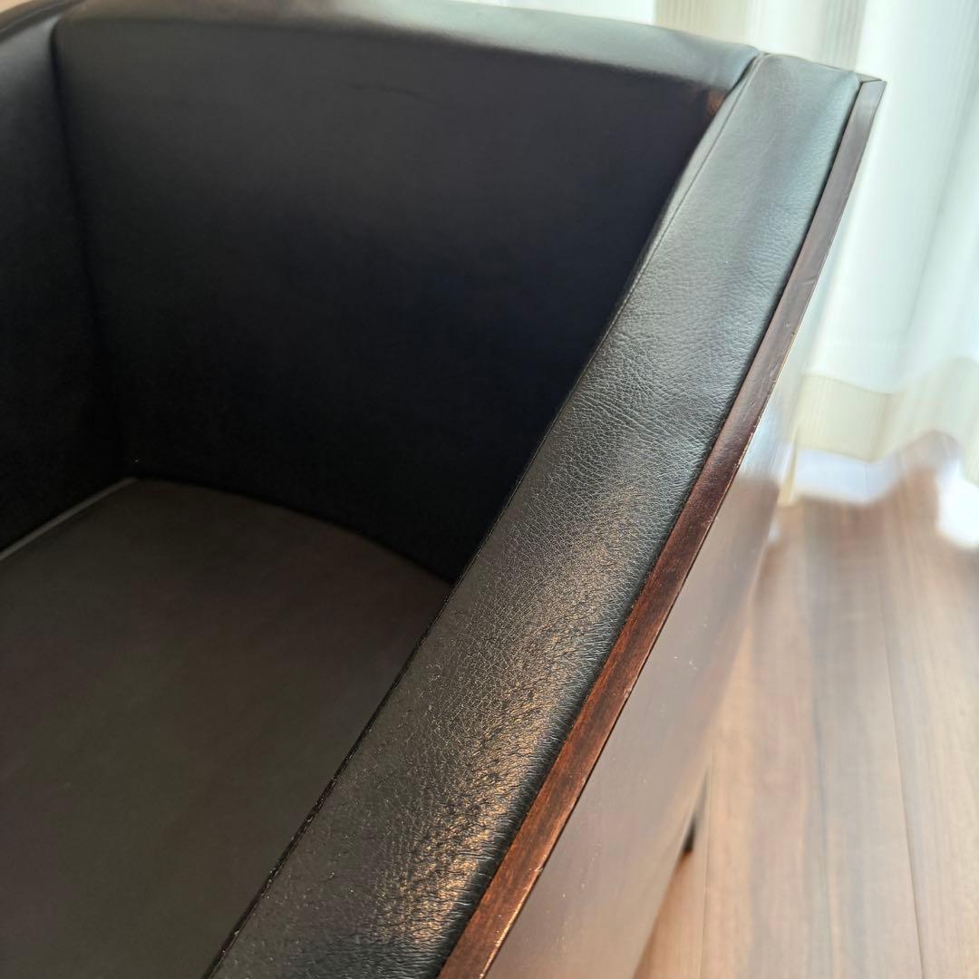 希少品 AD CORE ラウンジチェア ローチェア シングルソファ 木目