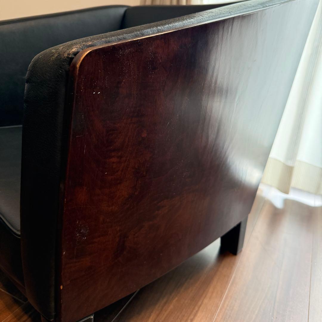 希少品 AD CORE ラウンジチェア ローチェア シングルソファ 木目